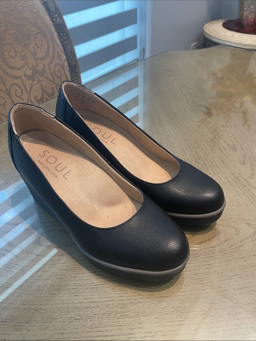 SOUL Naturalizer Navy Wedge Pumps with Hidden Platform